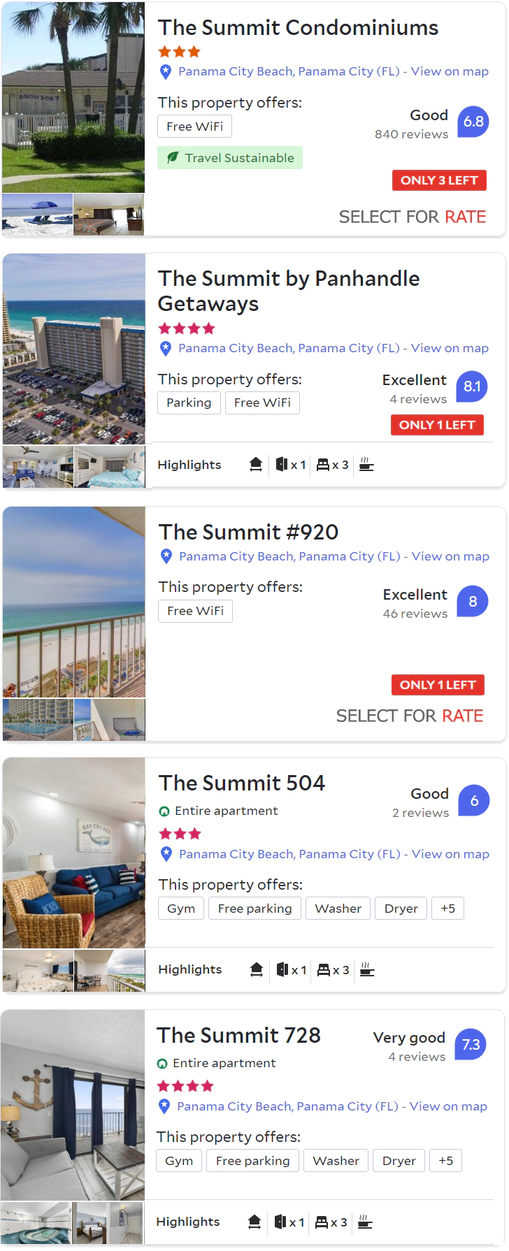 The Summit Beach Resort Panama City Beach Florida